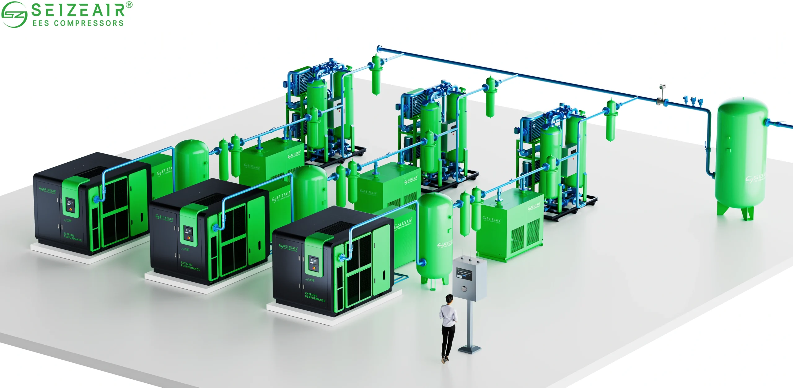 Screw Air Compressor Solutions for Industrial Efficiency | SEIZE