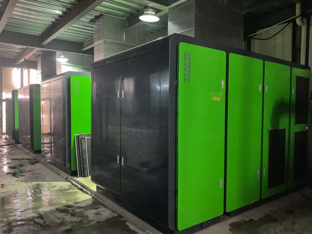 Air compressors used in the textile industry