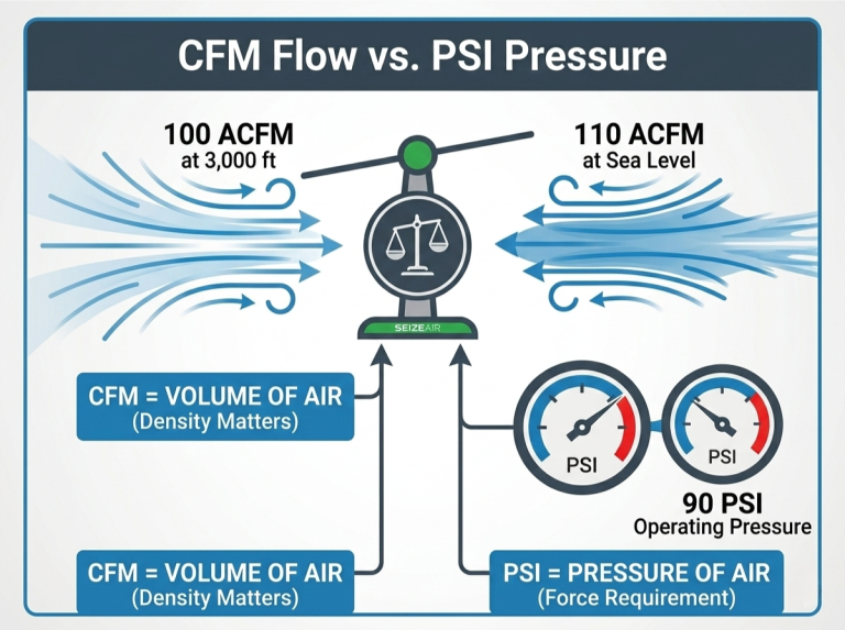 Screw Compressor Sizing: How to Find the Right CFM & PSI