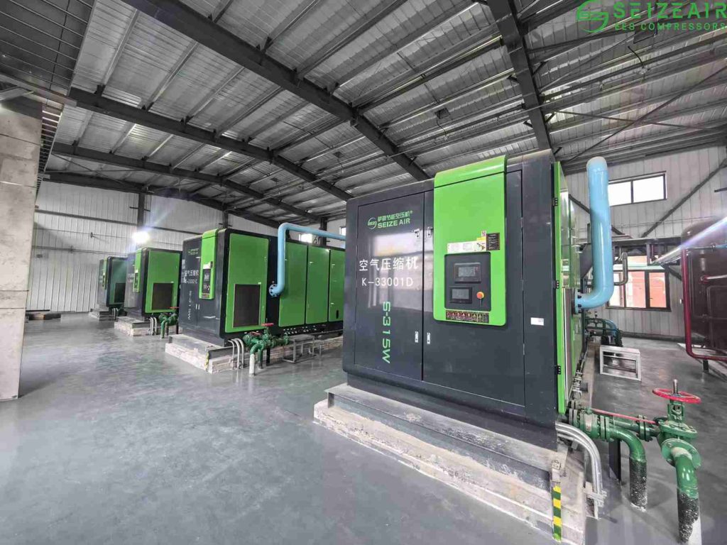 industrial-two-stage-screw-compressor-system-seize-air