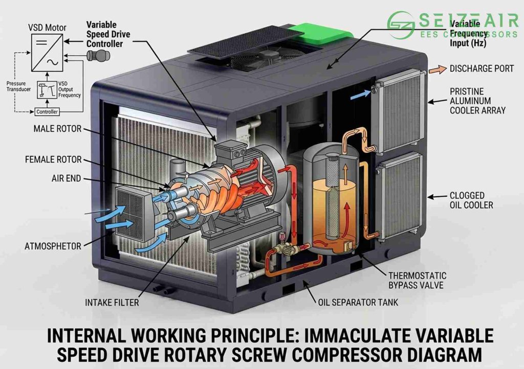 variable-speed-drive-rotary-screw-compressor-working-principle-seize-air