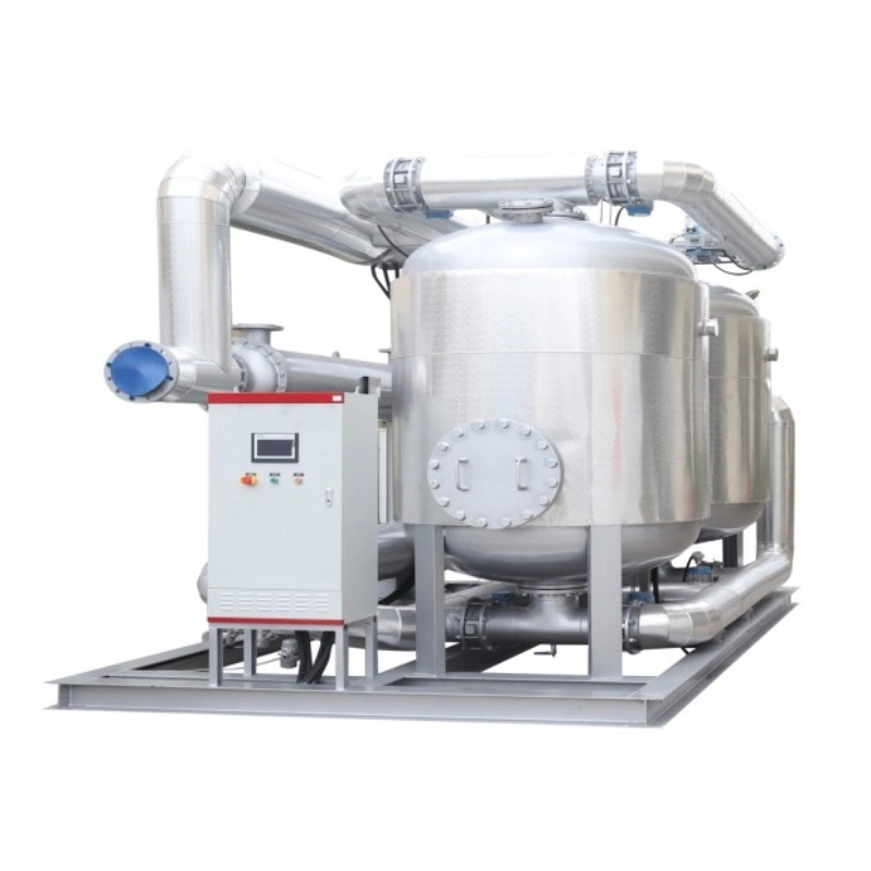 Blast heat regeneration adsorption dryer