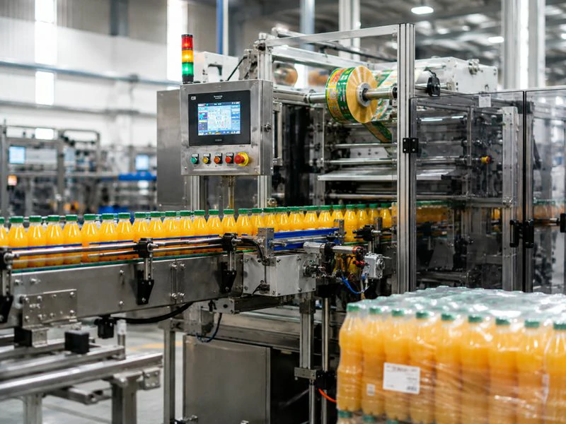 Oil-free compressor for food and beverage packaging line