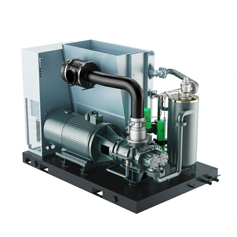 High-efficiency fixed frequency Two Stage screw compressor