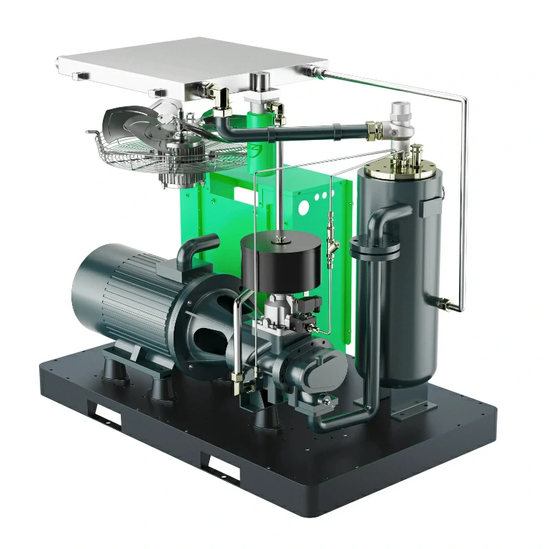 High-efficiency fixed frequency Two Stage screw compressor