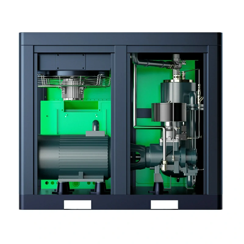 High-efficiency fixed frequency Two Stage screw compressor