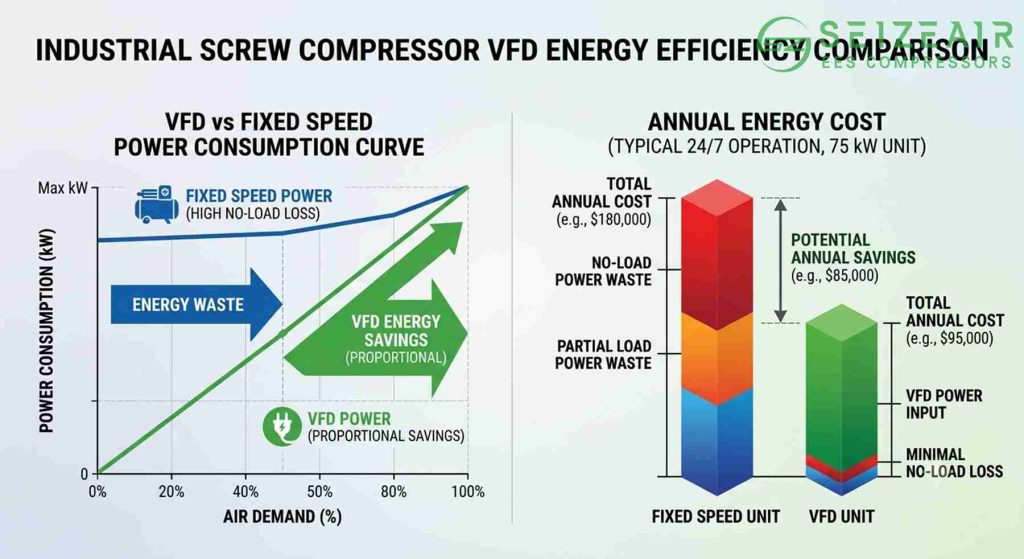 industrial-screw-compressor-vfd-energy-efficiency-seize-air