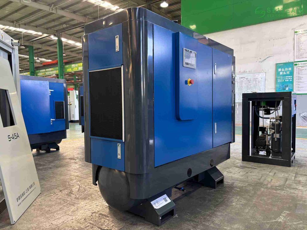 integrated-screw-air-compressor-with-dryer-tank-side-view-seize-air