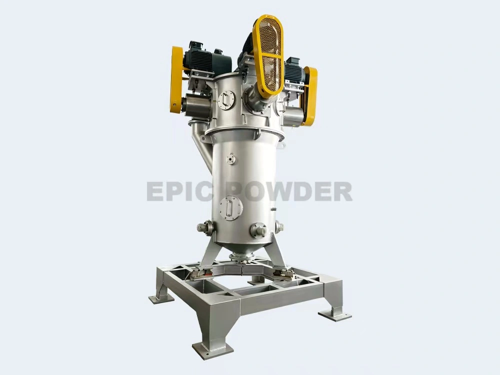 SEIZE oil-free air compressor powering industrial jet mill