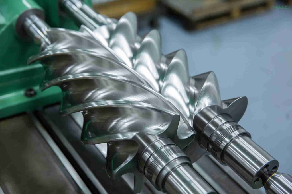 low-pressure-air-compressor-screw-rotor-closeup-seize-air