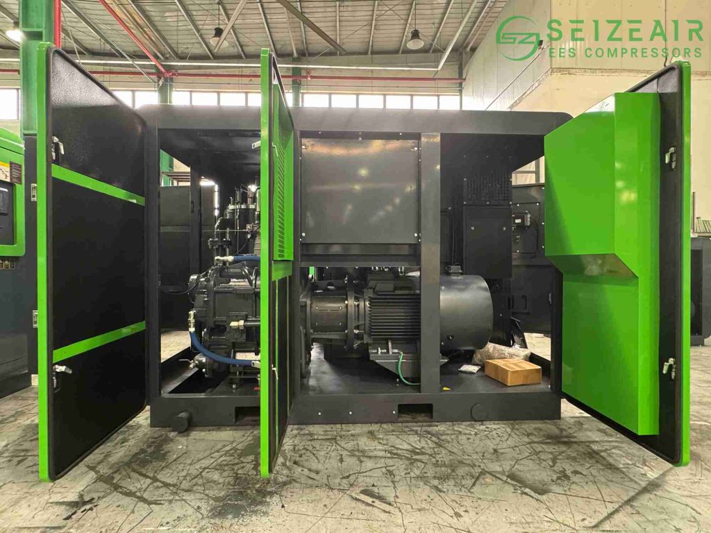 permanent-magnet-screw-air-compressor-close-up-seize-air