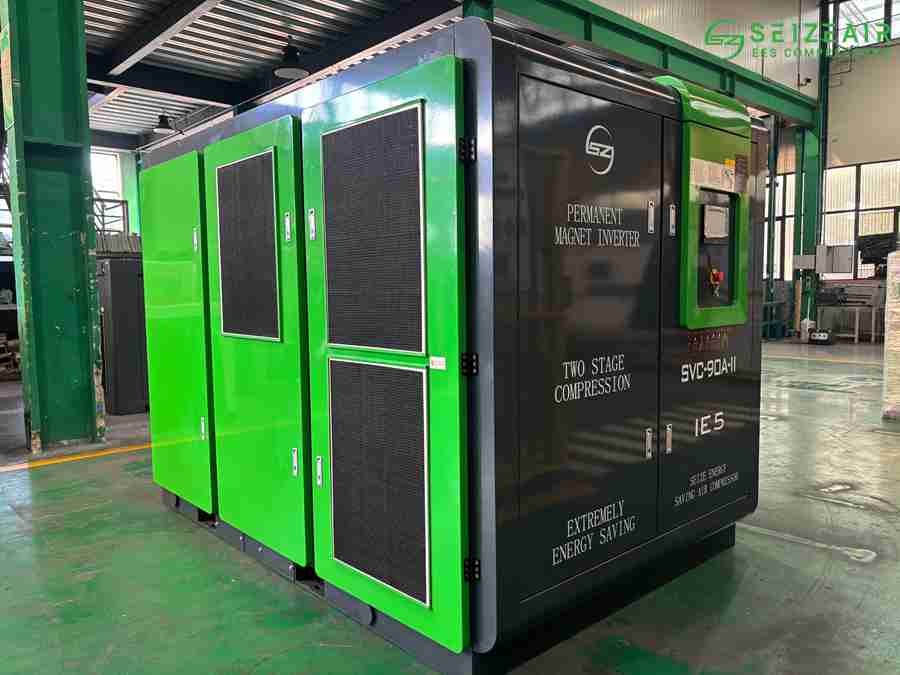 vsd-air-compressor-for-textile-industry-installation-seize-air