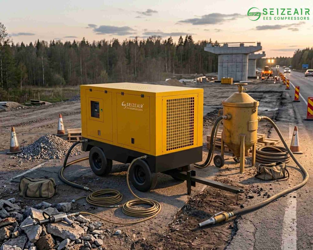 towable-air-compressor-for-sale-sandblasting-pot-nozzle-seize-air