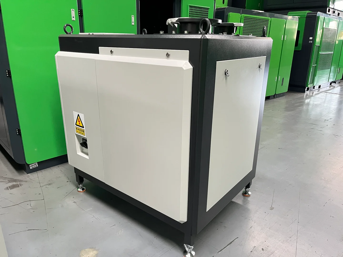 A PC series centrifugal blower unit photographed from the front with its cabinet
